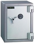 Silver Safe With Black Turn Dial