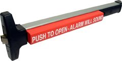 Alarm Lock Bar with Red Push-to-open Signage on handle
